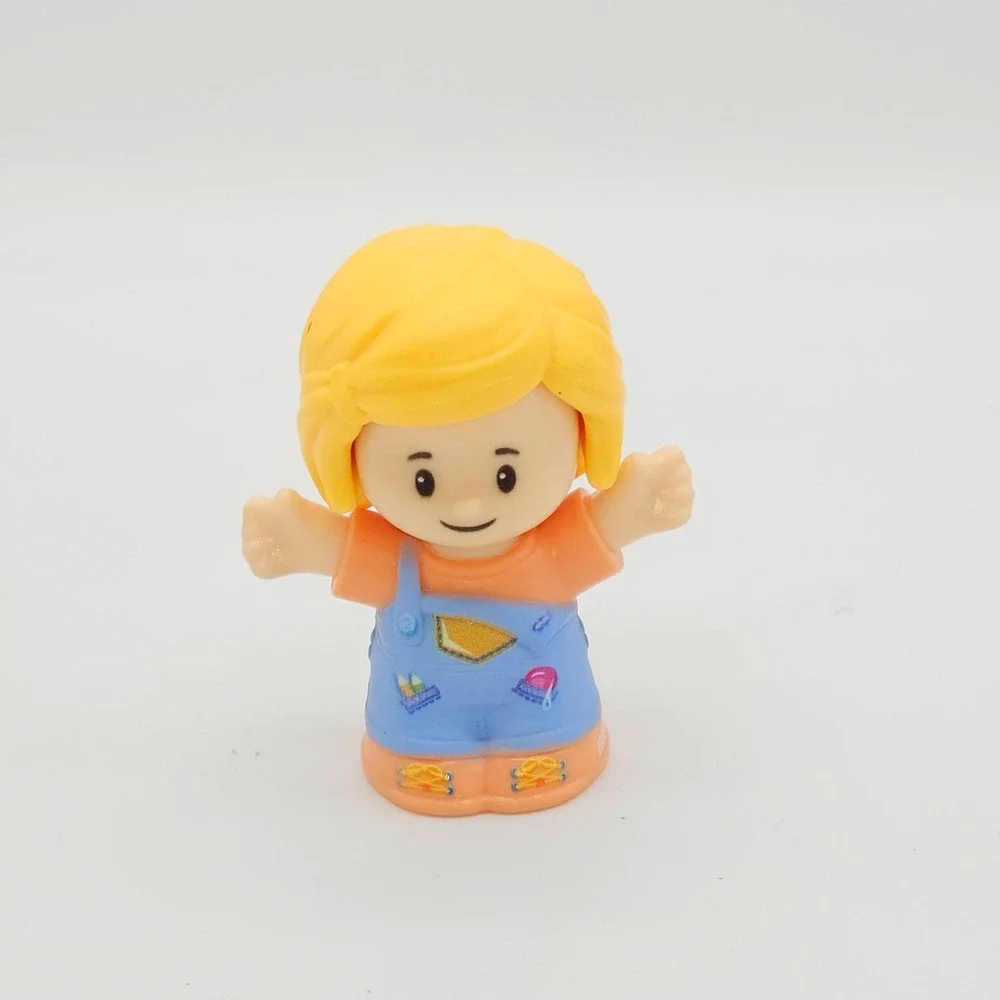 Fisher-Price Little People Figure Unisex OS Blue Orange Girl in Overalls 2022